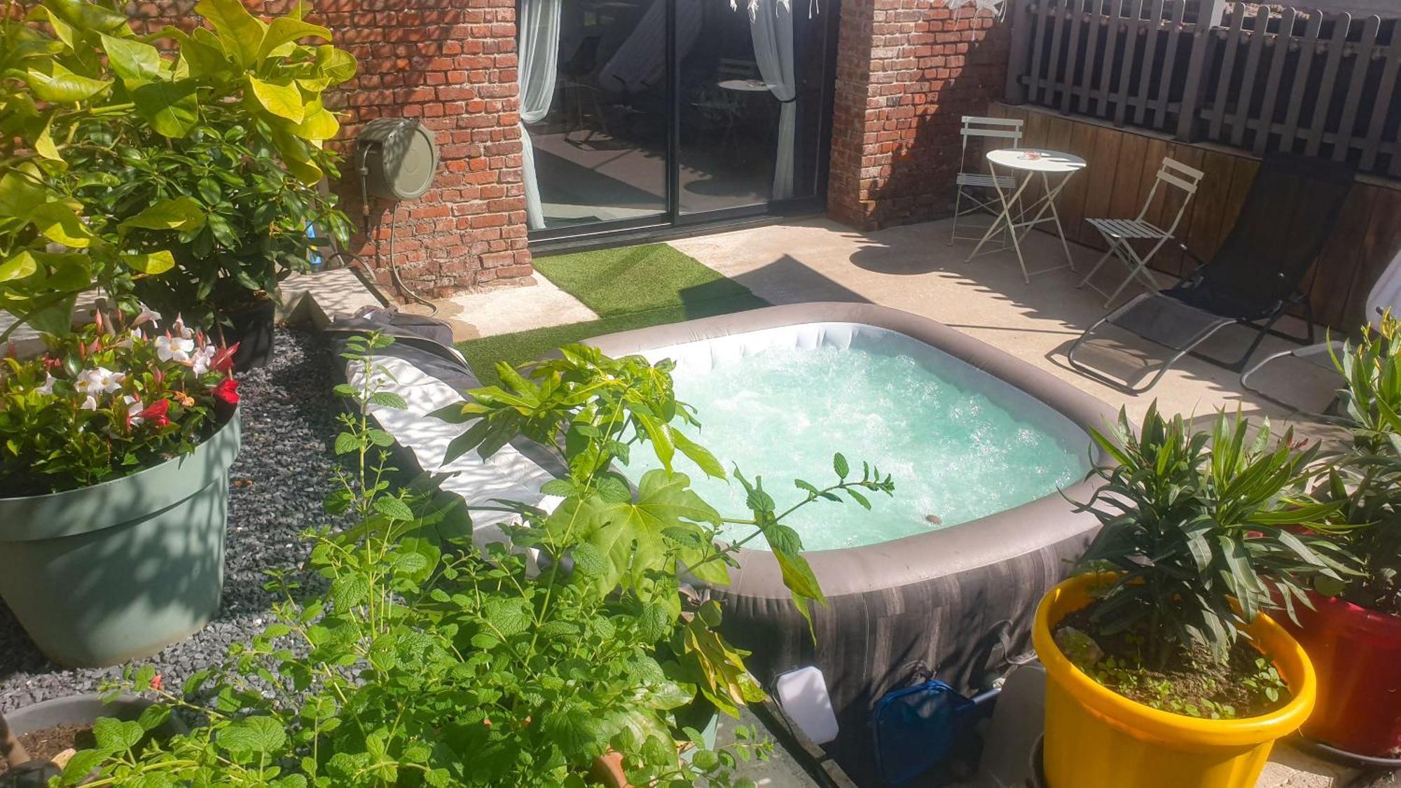 Gary Suite - Studio Cosy, Spa Et Jardin Privatif A 4 Min De Cambrai Awoingt Екстер'єр фото