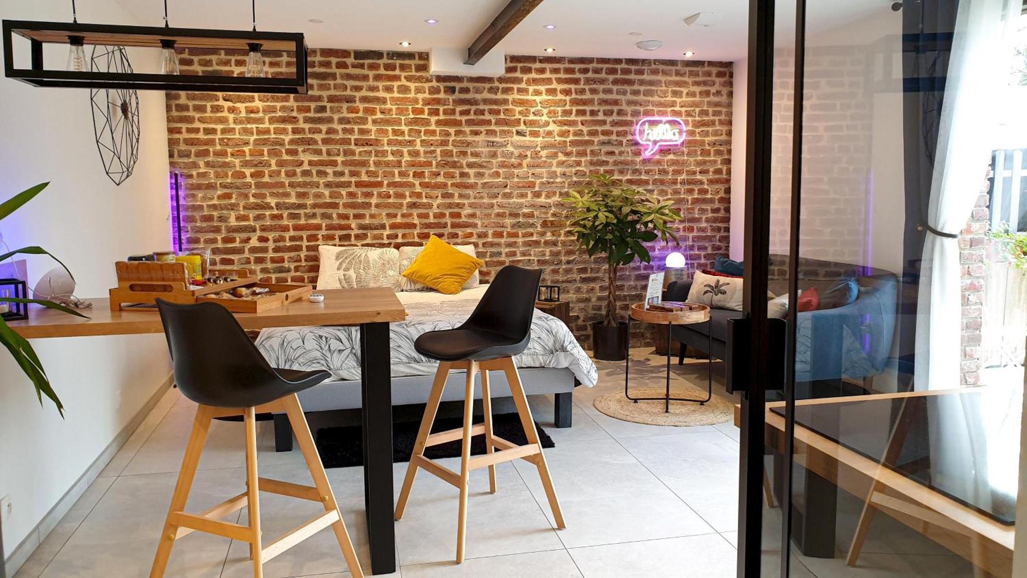 Gary Suite - Studio Cosy, Spa Et Jardin Privatif A 4 Min De Cambrai Awoingt Екстер'єр фото